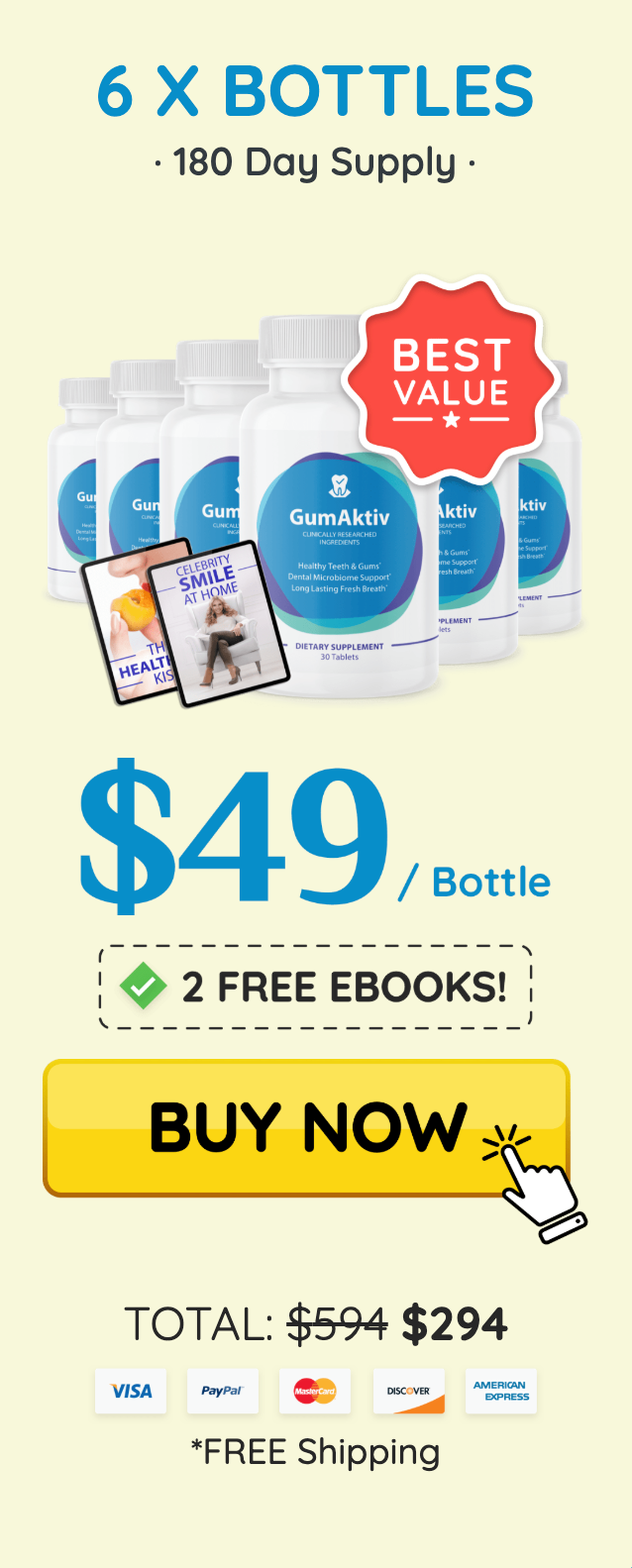 GumAktiv Buy 6 Bottles